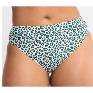 Coco Reef Summer Cheetah High Esteem High Leg and Waist Bikini Bottom S NWT